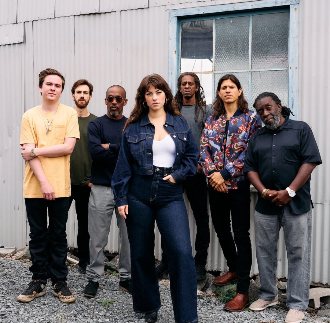 SunDub L-R: Finn Singer (guitar), Ben Teters (drums, vocals), Eric “The General” Toussaint (keyboards, vocals), Joanna Teters (vocals), Derrick Bourne (bass), Jose Lopez (guitar), Sidney Mills (keyboards, vocals). Photo: Michael Smith